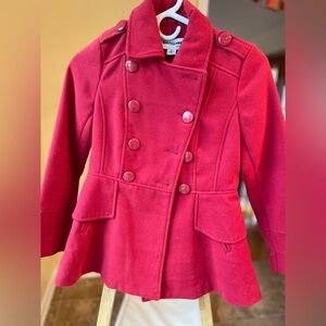 Girl’s Red CoffeeShop Pea Coat